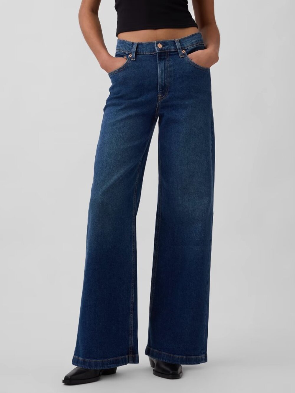 GAP High Rise Stride Wide Leg Jeans | Like New